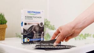 [Chuẩn Đức Giấy giặt tẩy nhuộm quần áo Heitmann 10-45 tờ | Tẩy trắng nhuộm đen nhuộm xanh giữ màu