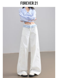 Forever 21 Beautiful Lace Ballet Wide Leg Casual Pants Womens High Waist Loose Narrow Straight Leg Trousers Casual Style