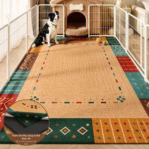JIAYOUYA | Thảm Thú Cưng Phong Cách Bohemian Retro Có Thể Giặt Máy