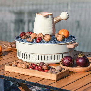 Camping baking tray retro exquisite artwork uniform thermal conductivity outdoor design portable high temperature resistant