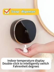 Automatic Rechargeable Electric Wall Mount Auto Dish Liquid Soap Dispenser Sensor Foaming Smart Touchless for Kitchen Bathroom