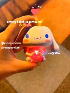 [Versi audio]Sanrio Night Light Kawaii 3D Cinnamoroll Figure Kartun Lampu LED Lucu Kecantikan Hiasan Kamar Tidur Lampu Samping Tempat Tidur Love