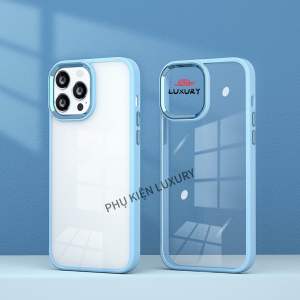 Ốp Lưng IPHONE 15/ 15 Pro/ 15 Pro Max/ 15 Plus/ 14/ 14 Pro/ 14 Pro Max/ 14 Plus/ Viền Camera KIM LOẠI Lưng Cứng TRONG SUỐT CHỐNG Ố Có Gờ Bảo Vệ Camera.