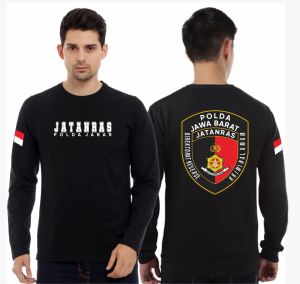 Baju Kaos Jatanras Lengan Panjang Desain Gambar Sablon kaos Oblong Pria Dewasa Baju Semi Formal