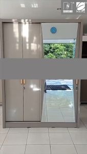 Lemari Pakaian - Wardrobe LP VOLARE 160 3DSS Pastel Grey - Siantano
