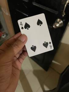 Hand Crafted Crazy Card (Split Spade to 4)