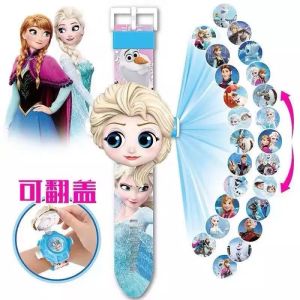 Princess Elsa Toy Girl 5 Years Old 6 Aisha Luminous Watch 7 Primary School Student 4 Aisha Projection Elsa Electronic Watch