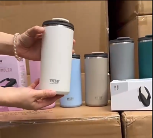 TYESO Thermal Flask 600ml/750ml Vacuum Insulated Water Bottle Stainless Steel Tumbler Leakproof