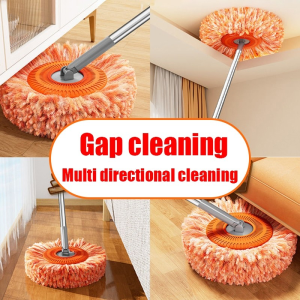 Vixplorn Ceiling Mop Brush Multifunctional Round Mop 360° Rotation Scalable Mop Floor Wall Window Cleaning Tools