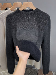JIANDIYA | Áo Sweater Cổ Lọ Phía Dưới Bóng Bẩy