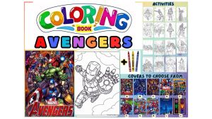 Avengers Marvel Coloring Book for Kids with FREE Resealable Pouch Gift-Ready Birthday Party Giveaways