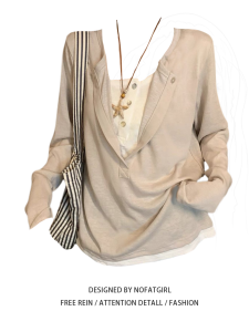 plus Size Leisure Korean Style Long Sleeve Turtleneck Polo Shirts Womens Loose Fit Spring Autumn Season Fashion Top Shirt