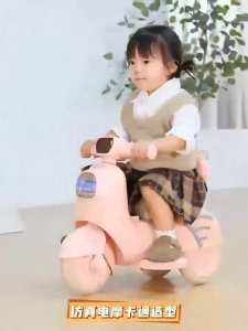 Toddler Electric Ride On Motorcycle 3 Wheels Stable Triangle Stability Big Seat Music Light Powerful Motor Kids Toy Gift