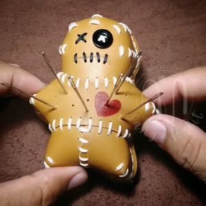 Voodoo Doll Pincushion Kulit Sapi Premium | Bantalan Jarum Jahit | Leather Pin Cushion