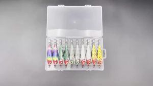 Bộ Mồi Câu Mực Phát Quang UV ShareShark 10 Chiếc 8cm Mồi Giả Tôm Dành Cho Mực Ống Bạch Tuộc Câu Cá Nước Mặn