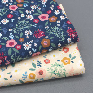 Small Floral Pure Cotton Printed Fabric Sewing DIY Clothing Fabric Material