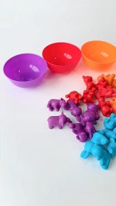 [ส่งไว] ของเล่นแยกสี+มีถ้วย+มีที่คีบ ครบชุด Montessori รูปสัตว์ Food Grade ฝึกแยกสี นับเลข ฝึกความจำ เสริมทักษะ ของเล่นเสริมพัฒนาการเด็ก ของเล่นเด็ก