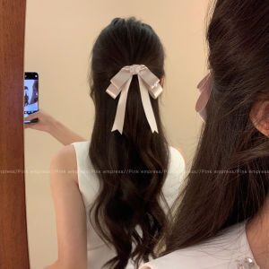 PINK EMPRESS | Korean Pink Ribbon Bow Hair Clip Head Ornament