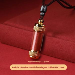 HONGLIANGYUAN | Talisman Necklace Pendant For Men And Women With Natural Cinnabar And Stone Powder