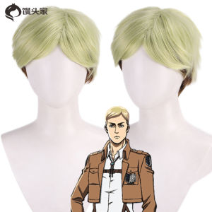 Mantou Studio Cosplay Wig Attack on Titan Head Elvin Smith Wig Mixed Color Gradient