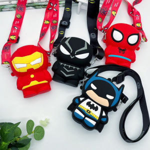 Anime Figure Iron Man Lovely Fashion Bag Princess Small Storage Silicone Purse Messenger Cartoon Figures Model Toys Kids Gift