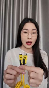 Cáp sạc nhanh lò xo 4in1 65W dùng trong ô tô