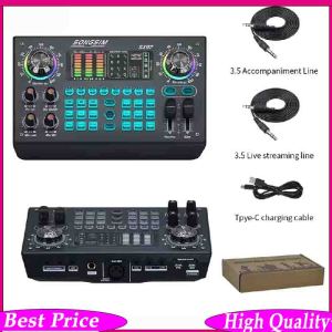 IRIN | Portable Mixer Sound Card Multi-Function Digital Audio Interface for Live Streaming E-Commerce with Voice Effects Reverb EQ