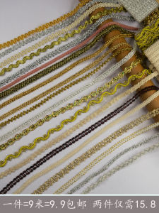 Lace Accessories Lace Curtain Classic Style Neckline Bed Skirt Sofa Cover Sweater Ethnic Hemp Rope Handmade DIY Gold and Silver