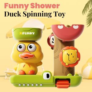 Bath Toy Water Wheel Duck Spinner Suction Cup Durable Abs Sensory Play Tub Shower Pool
