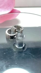 Gr Jewel Earring925 ฝังcz Size Rd 1.2 ฝังพลอย 34 เม็ด Gre025