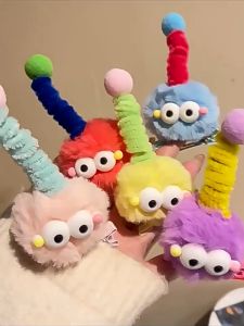 Jepit Rambut Pompom Jepitan Rambut Anak Model Boneka Antena Jedai Rambut Karakter Boneka Bulu Fluffy Lembut Hairclip Murah