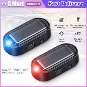 Car Solar Powered Anti-Theft Light Simulated Warning Flashing Alert LED Interior Car Decorative Lamp Security Lamp
