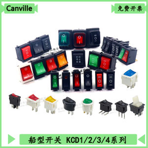 Canville KCD1234 Ship Type Switch 36 Pins High Power Lever Electric Rice Cooker Silver Contact with Light Large Power Switch