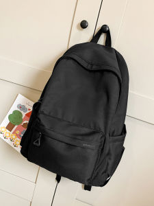 Simple Solid Color Backpack Lightweight College Student Womens Bag High Aesthetic Value Japanese Style High School Girl Double Shoulder Bag