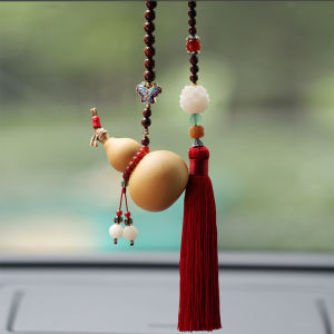 Car Natural Bottle Gourd Automobile Hanging Ornament Car Interior Decoration Ornament Safe Trip Pendant 2024 New Arrival Car Hanging Men and Women