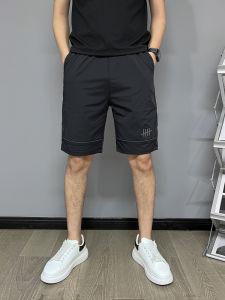 Casual Ice Silkกางเกงขาสั้นผู้ชาย2022ฤดูร้อนแฟชั่นชายหาดยี่ห้อTide Micro Bombต่ําเอวQuick Dryingกางเกงโพลีเอสเตอร์