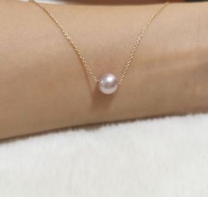 DaVee | High light pink pearl Natural freshwater purple pearl necklace 14K gold filled necklace pink pearl