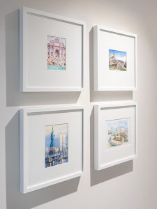 Khung Tranh Gỗ Chắc Chắn Thư Pháp Tranh Thêu Chữ Thập Nghệ Thuật Chụp Ảnh Trang Trí Treo Tường Tối Giản Hiện Đại Khung Ảnh Vuông