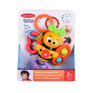 Wel-B x Infunbebe Light-Up Musical Bee - เล่นเด็ก 3-6 เดือน เพื่อนผึ้ง ยางกัดผึ้ง บรรเทามุมมอง เนื้อเห็นราคาและราคาการจัดส่ง