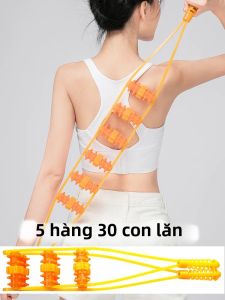 Máy Mát Xa Cơ Cầm Tay Cho Vai Sau Cổ - Thể Dục Vật Lý Trị Liệu Massage Con Lăn Đính Hạt Kéo Lưng Cho Chân Eo - ABS Màu Cam Đa Kích Thước