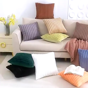 ปลอกหมอน 45 * 45 ซม 1 ชิ้น ปลอกหมอนอิง สำหรับตกแต่งบ้าน ปลอกหมอนสีทึบ