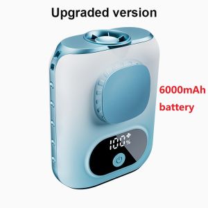 Newmsnr | NEW Portable Waist Fan 6000mAh Neck Fan Powerful Wind for Home/Outdoor Cooling 12H Play 40000RPM LED Display 5 SpeedsGifts