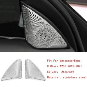For Mercedes Benz W205 W213 X253 Car Door Audio Cover Speaker Decor Loudspeaker Trim Interior Accessories GLC C E Class E200