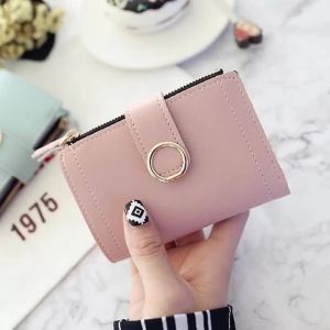 Ví Ngắn Thời Trang Dành Cho Nữ Chất Liệu Da PU Có Ngăn Đựng Thẻ Ví Nhỏ Xinh Xắn Dành Cho Nữ Với Ngăn Kéo Khóa Bên Trong Ngăn Đựng Tiền Xu & Ngăn Đựng Tiền Giấy
