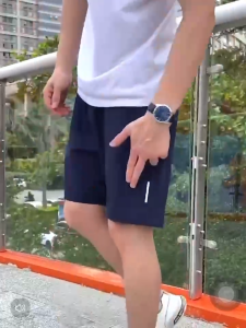 New Trending OOTD Men Quick-Dry Breathable Sports Shorts with Elastic Waist and Pockets - New（PIL)