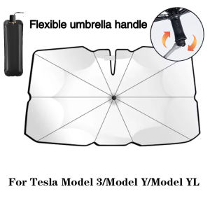2026 Upgraded For Tesla Model 3/Y Juniper/YL Car Sunshade Front Car Windshield Sun Shade Umbrella Foldable UV Ray Block Summmer