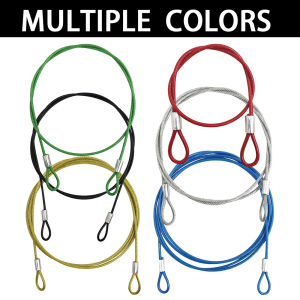 2mm Thick Stainless Steel Wire Rope Sling Cable Lifting Assemblies With Fastened Eye Loops Safety Stainless Steel Tethers