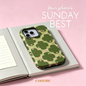 Potdemiel | Clover Hamster Peekaboo For Case For iPhone 17 16 15 14 Plus 13 Pro Max Shockproof Hard PC Flower Cover
