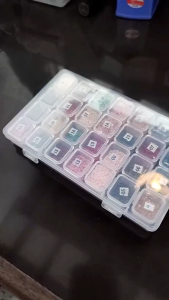 56 Grid Transparent Storage Box Adjustable Grids Casket Plastic 5d Diamond Embroidery Cases