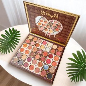 YANINGNI 42 Color Earth Tone Eyeshadow Palette Matte Shimmer Sparkling Pigments Makeup Multi-Function Student Affordable Beginner